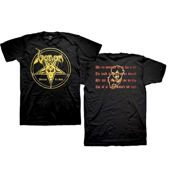 Venom Welcome to Hell Album Black Metal Shirt - Picture 2 of 3